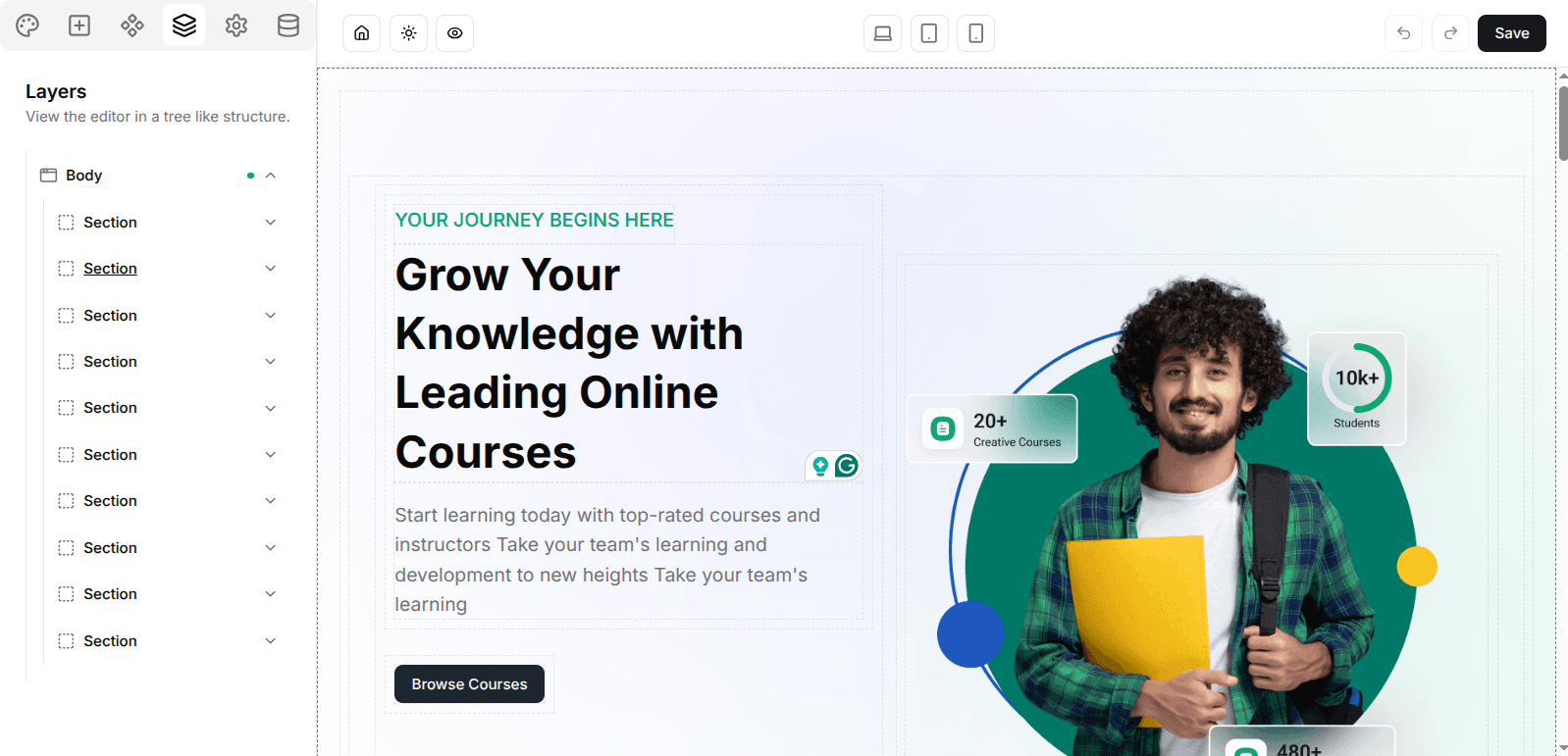 Layout Structure View